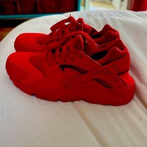 The Nike Huarache heel strap red kids 5 Y women’s 6.5 sneaker